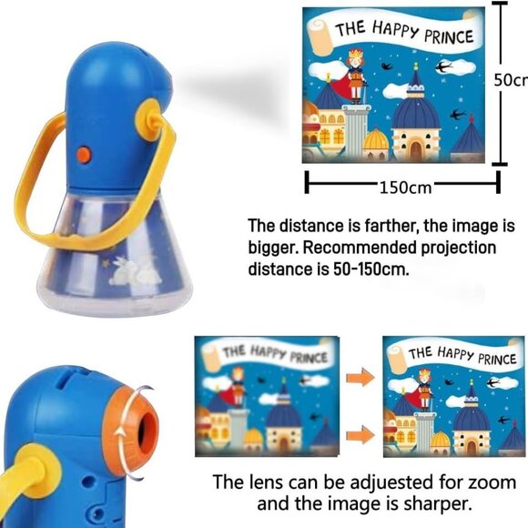 Night Lights Projector Storybook Toy, Educational Toys Gifts for 3-12 Year Old - Picture 3 of 8